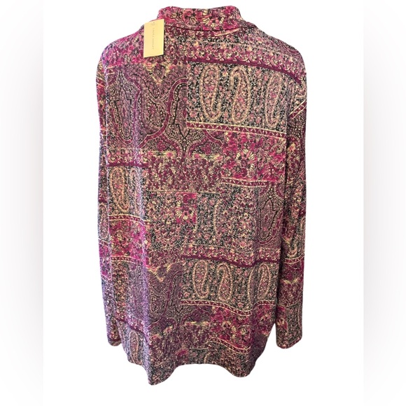 NWOT Laura Ashley Purple Paisley Blazer Jacket - Picture 4 of 11